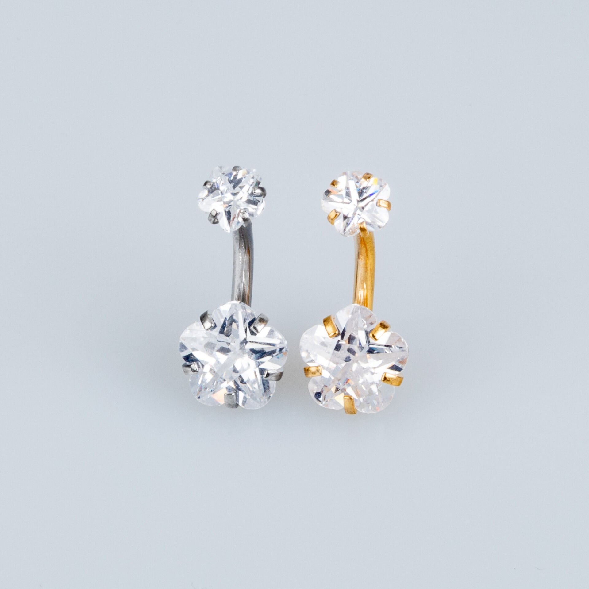Piercing Göbek 8mm Yıldız Taş