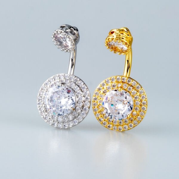 Piercing Göbek 8mm Yuvarlak Taş