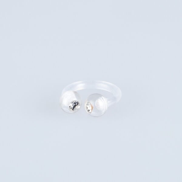 Piercing Septum Smiley Bioplast 3mm Taşlı top