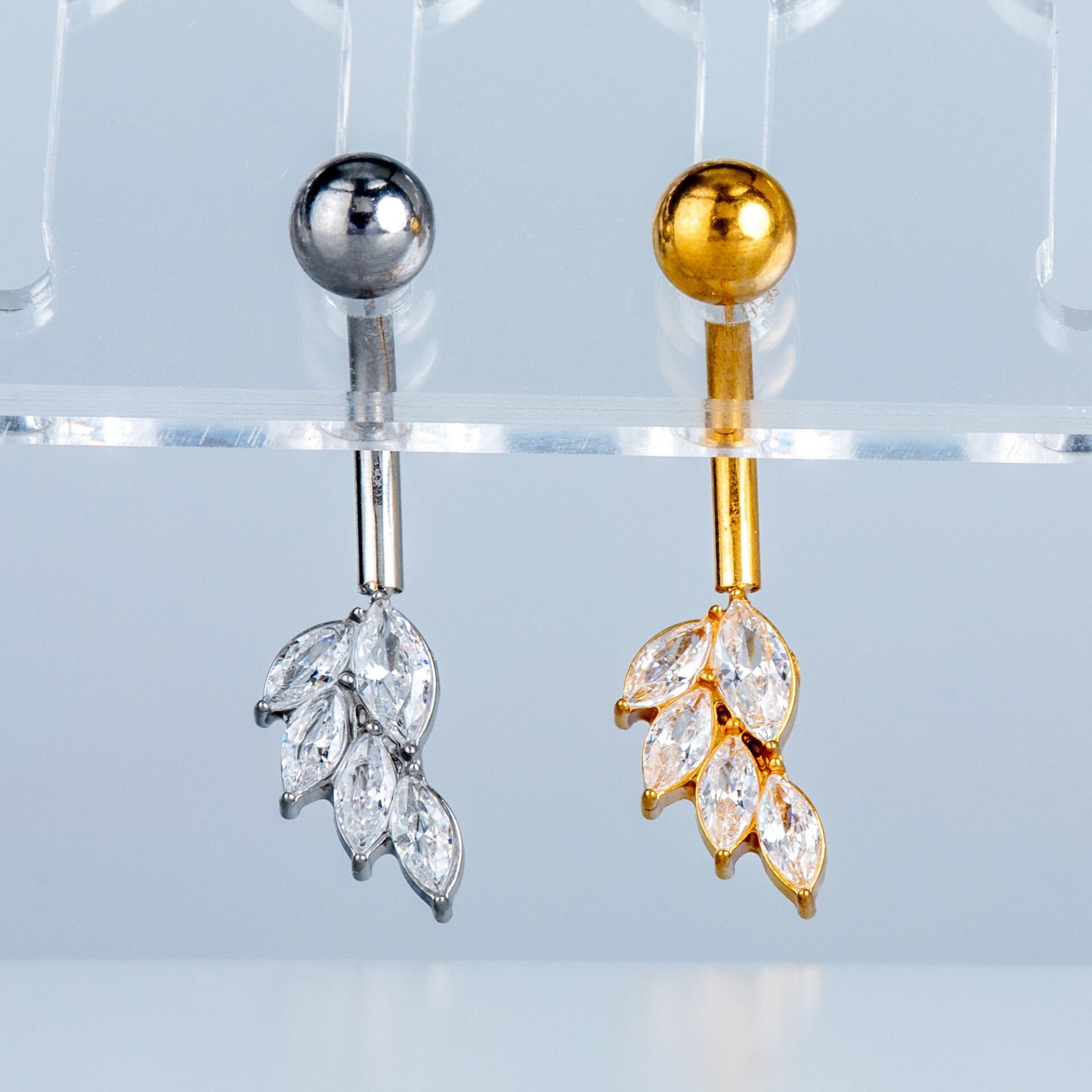 Piercing Çelik Göbek Yaprak