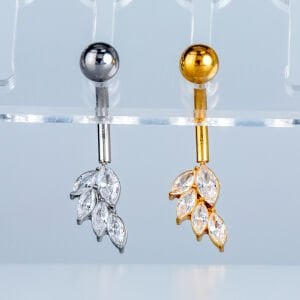 Piercing Çelik Göbek Yaprak