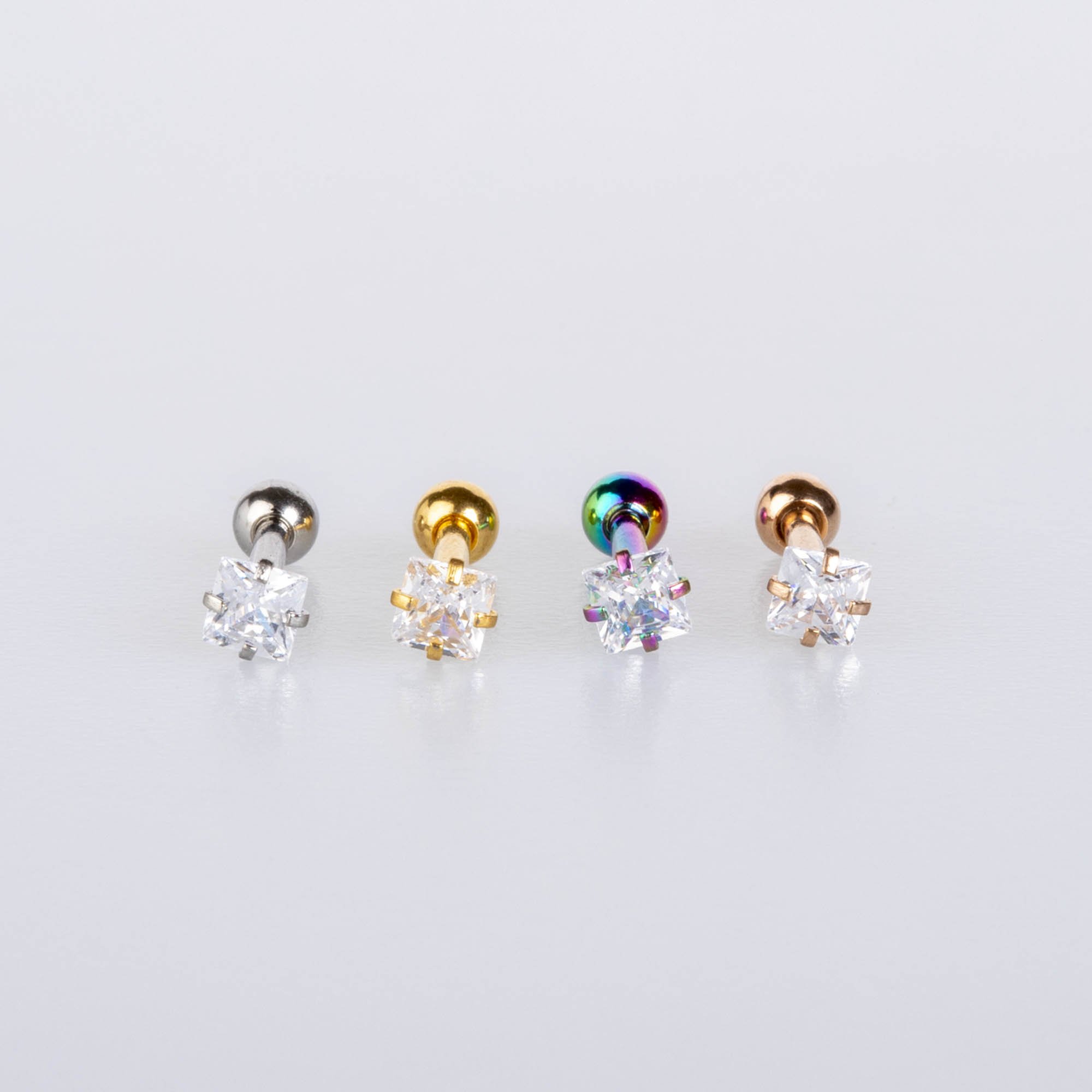 Piercing Tragus 3mm Kare Taş