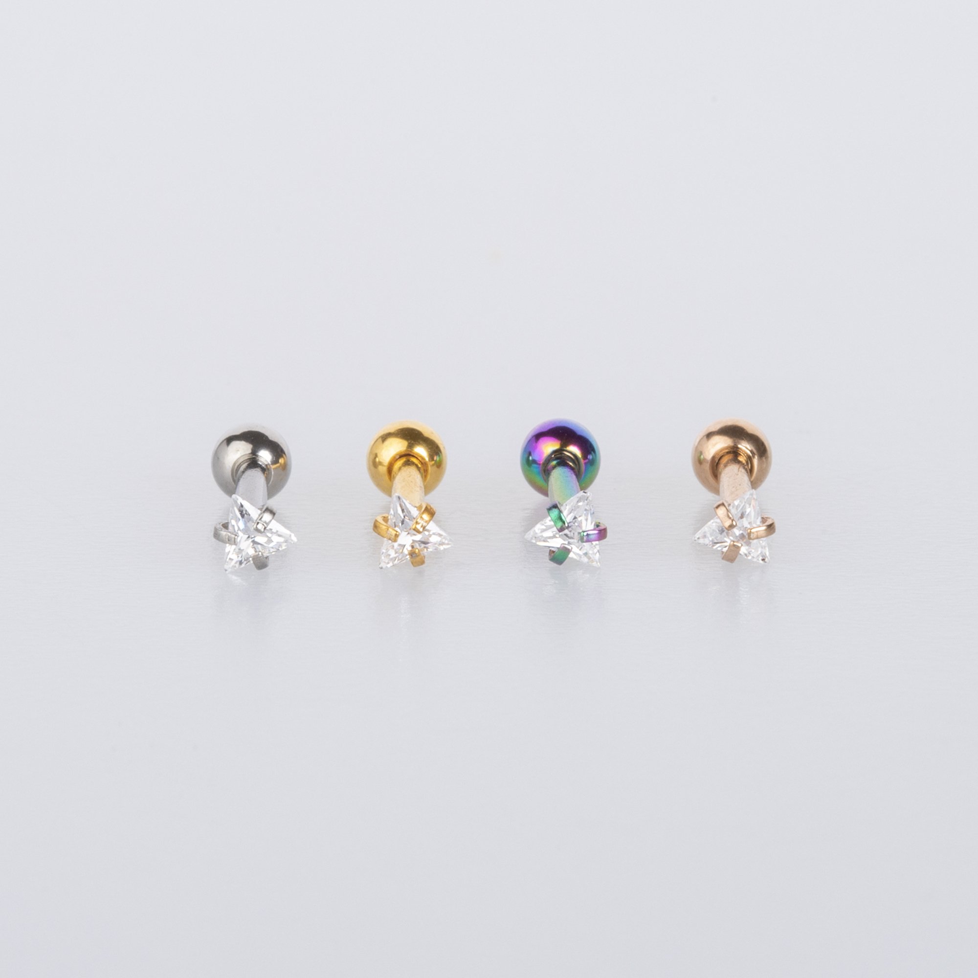 Piercing Tragus 2.5mm Üçgen Taş