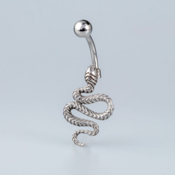 Piercing Çelik Göbek Yılan