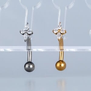Piercing Titanyum Ters Göbek Fashion Fransız Zambağı