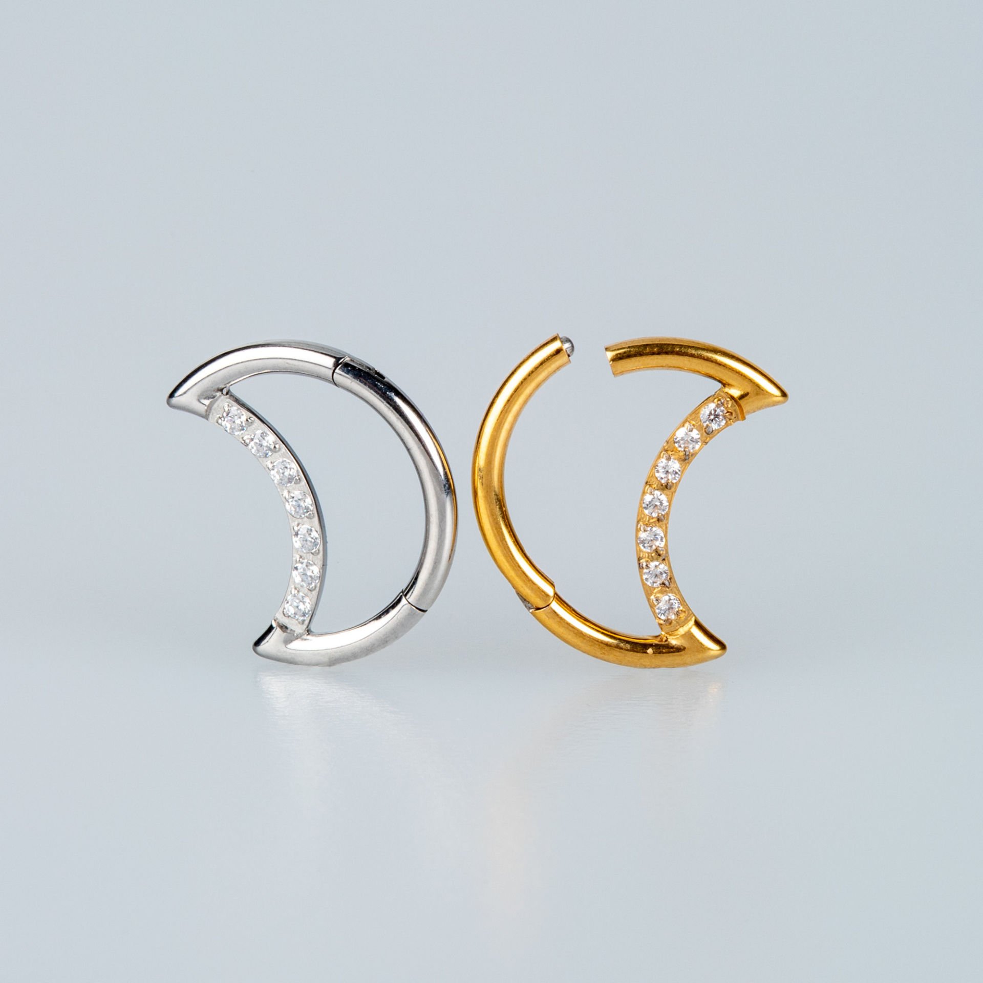 Piercing Ay Segment Taşlı