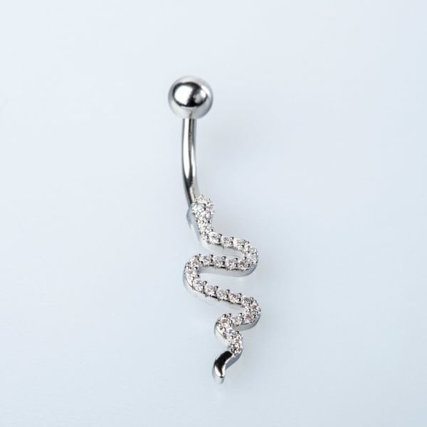 Piercing Göbek Yılan Taşlı
