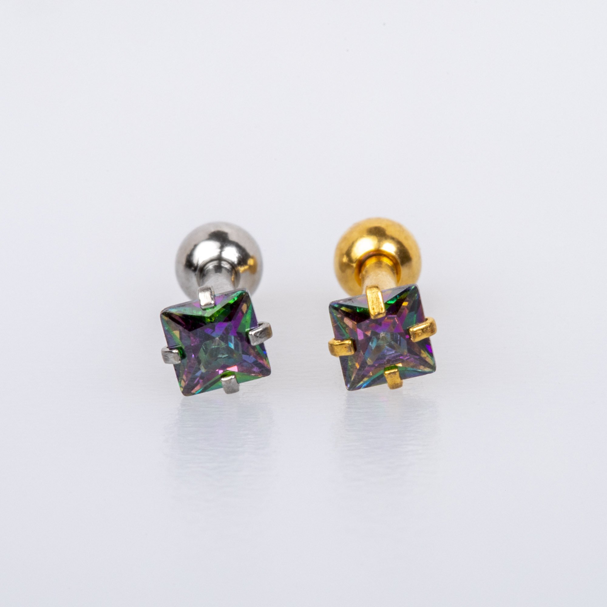 Piercing Tragus 3mm Kare Taş