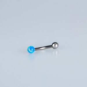 Piercing Titanyum Kaş 3mm Opal Taş