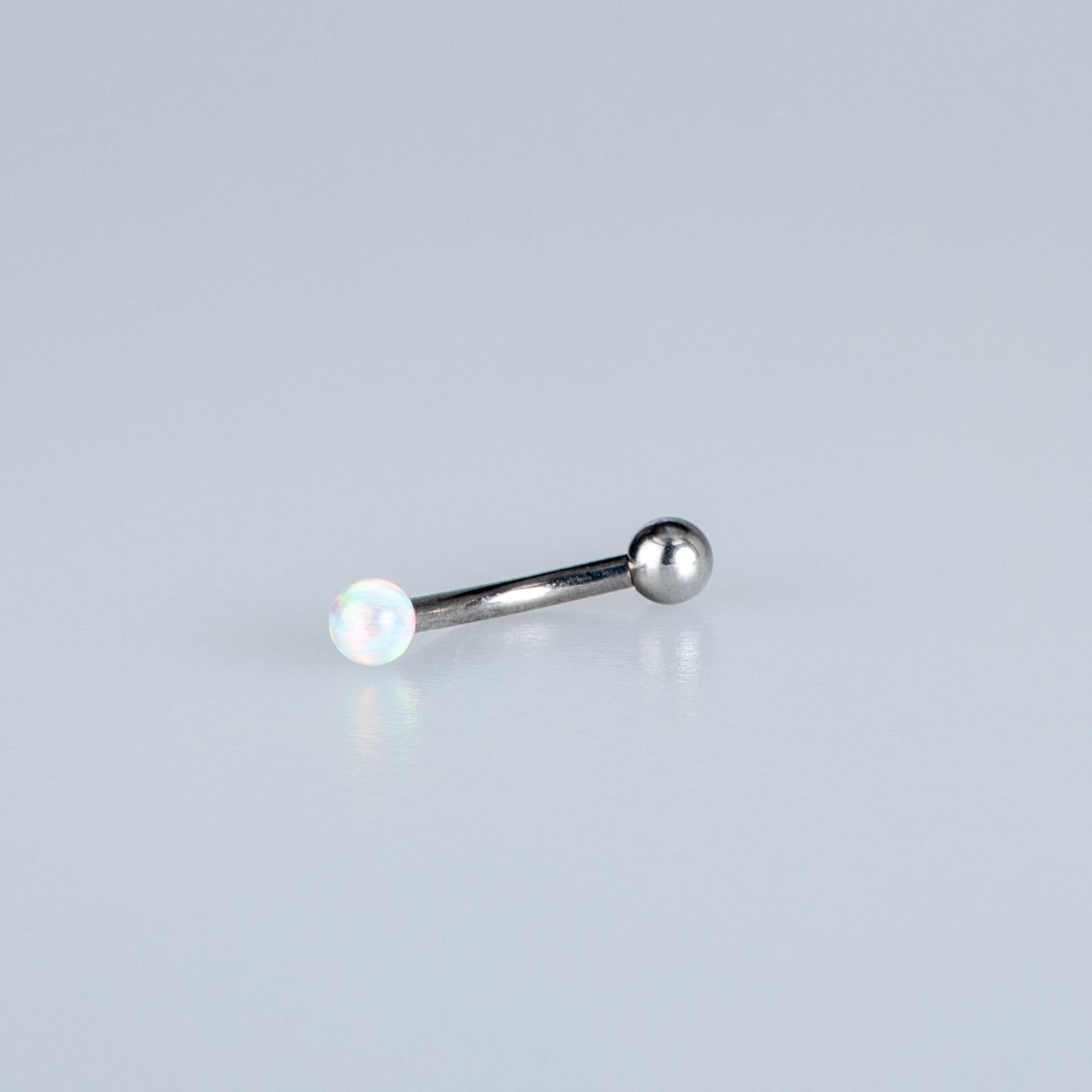 Piercing Titanyum Kaş 3mm Opal Taş