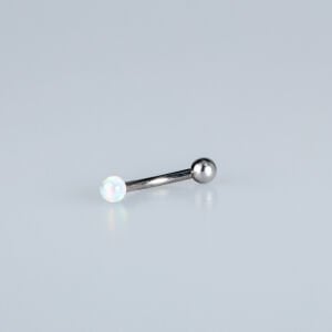 Piercing Titanyum Kaş 3mm Opal Taş