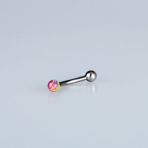 Piercing Titanyum Kaş 3mm Opal Taş