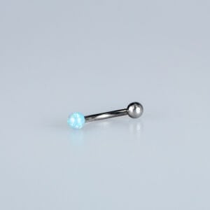 Piercing Titanyum Kaş 3mm Opal Taş