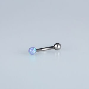 Piercing Titanyum Kaş 3mm Opal Taş