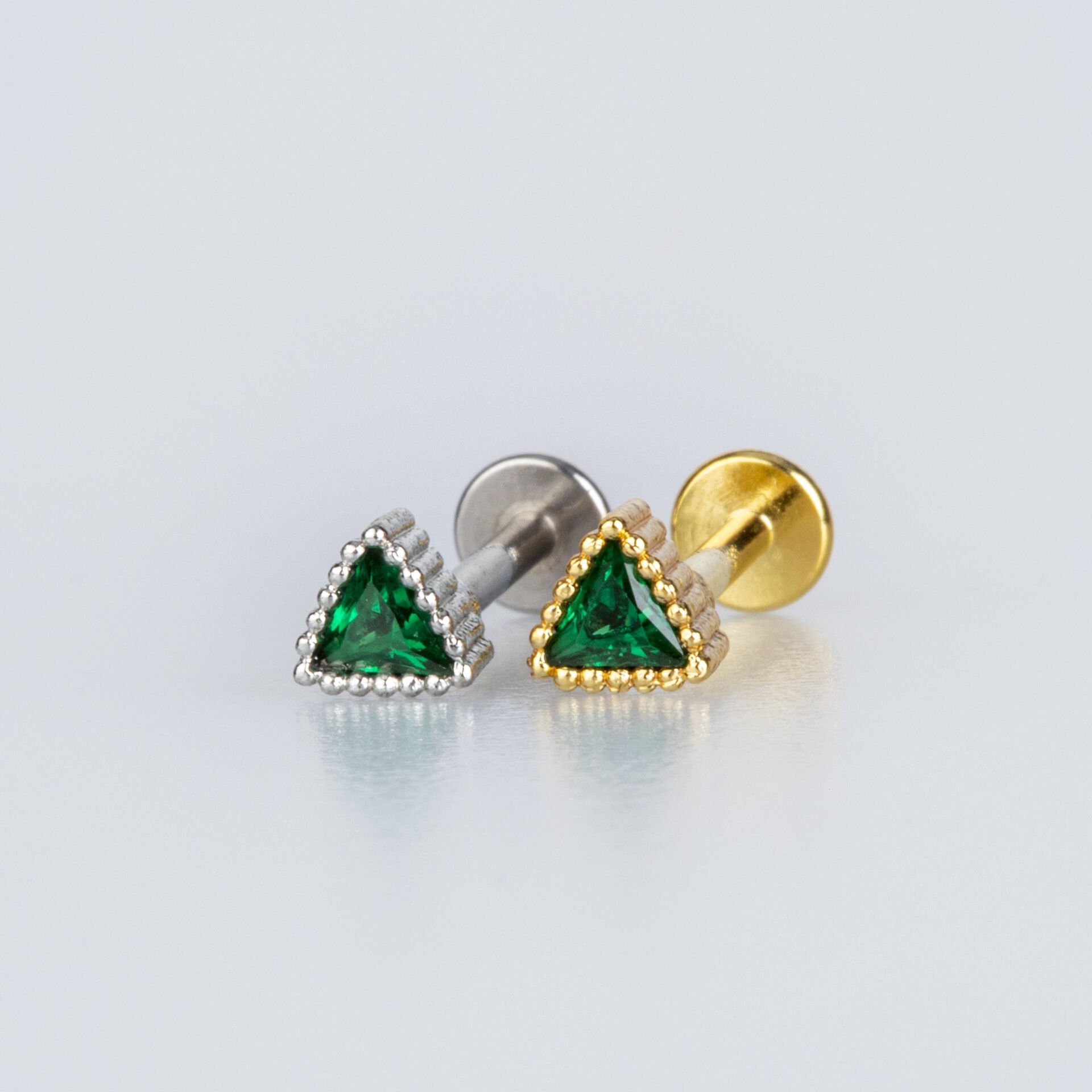 Piercing Tragus 4mm Üçgen Taş