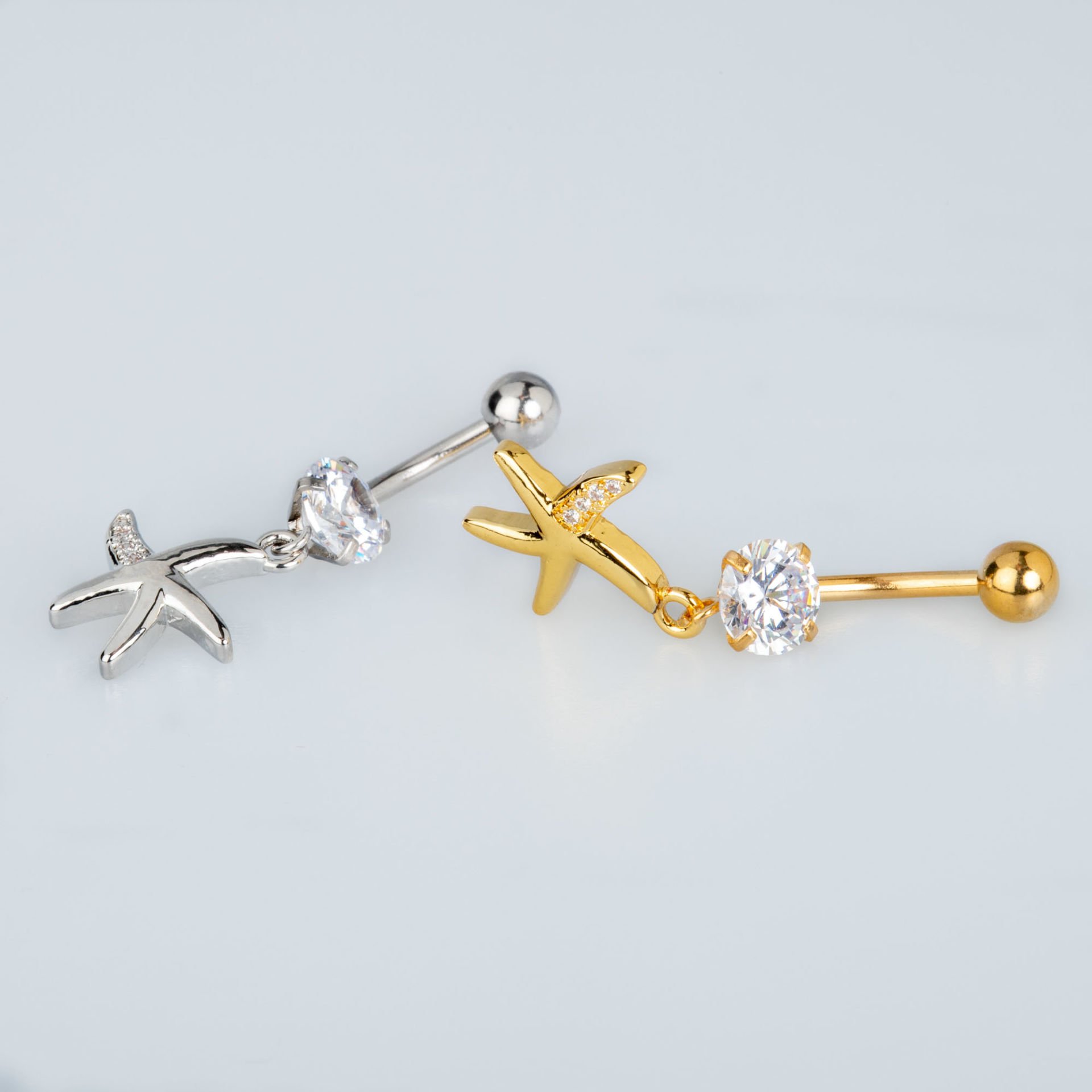 Piercing Göbek Deniz Yıldızı Sarı