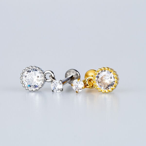 Piercing Tragus 6mm Taş