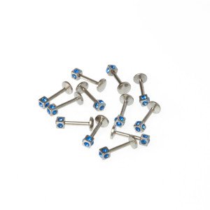 Piercing Labret 4mm Taşlı Küp