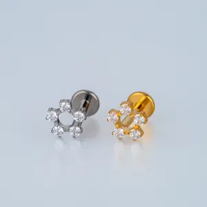 Piercing G23 Titanyum Tragus Sarı 8mm