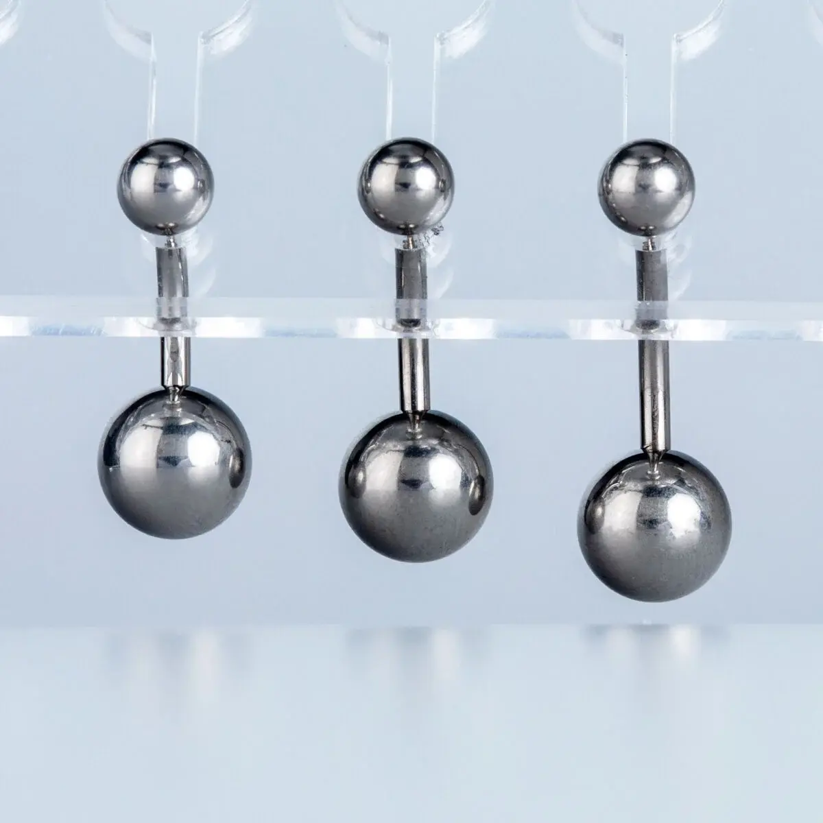 Toptan G23 Titanyum İlk Delim Taşsız Göbek Piercing 1.6mm Silver