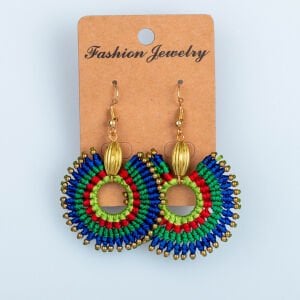 El Yapımı Pirinç Makrome Küpe 5 Renk Seçeneği 1 Çift Renk 4