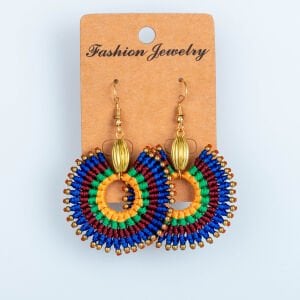 El Yapımı Pirinç Makrome Küpe 5 Renk Seçeneği 1 Çift Renk 5