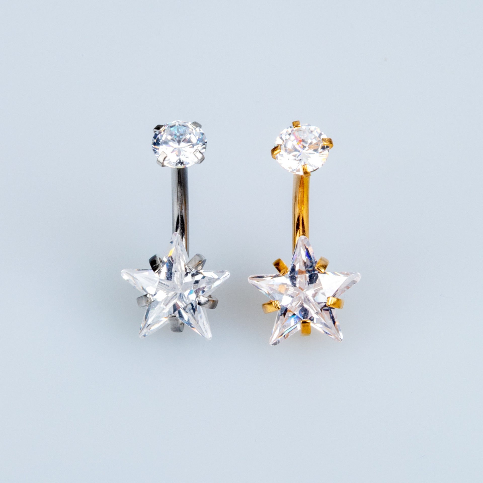 Piercing Göbek 10mm Yıldız Taş