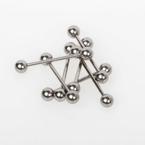 Piercing Titanium Tongue 5mm Ball 1.6mm Bar First Piercing Size: 1.6X24X5mm