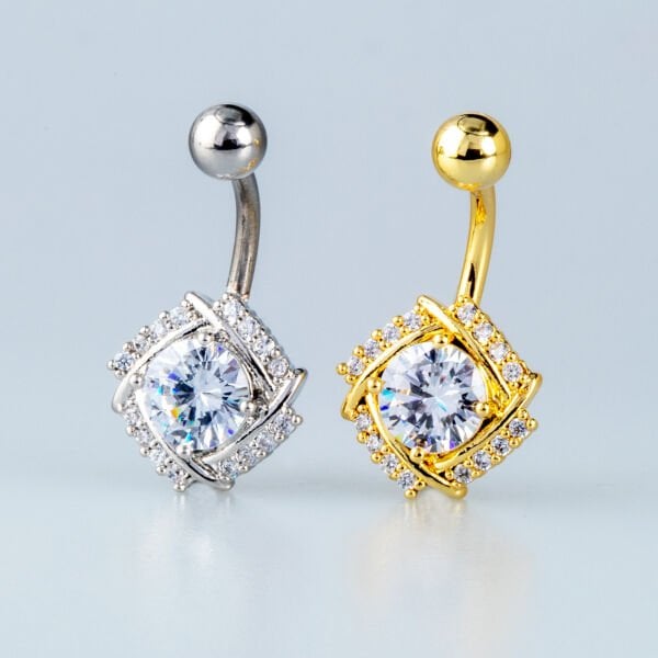 Piercing Göbek 8mm Yuvarlak Taş