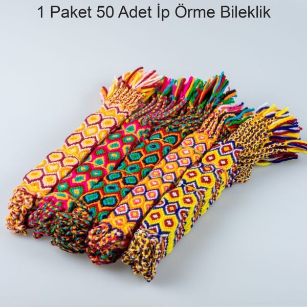 İp Bileklik 1 Paket 50 Adet