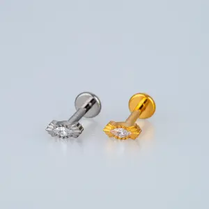 Piercing G23 Titanyum Tragus Sarı 8mm