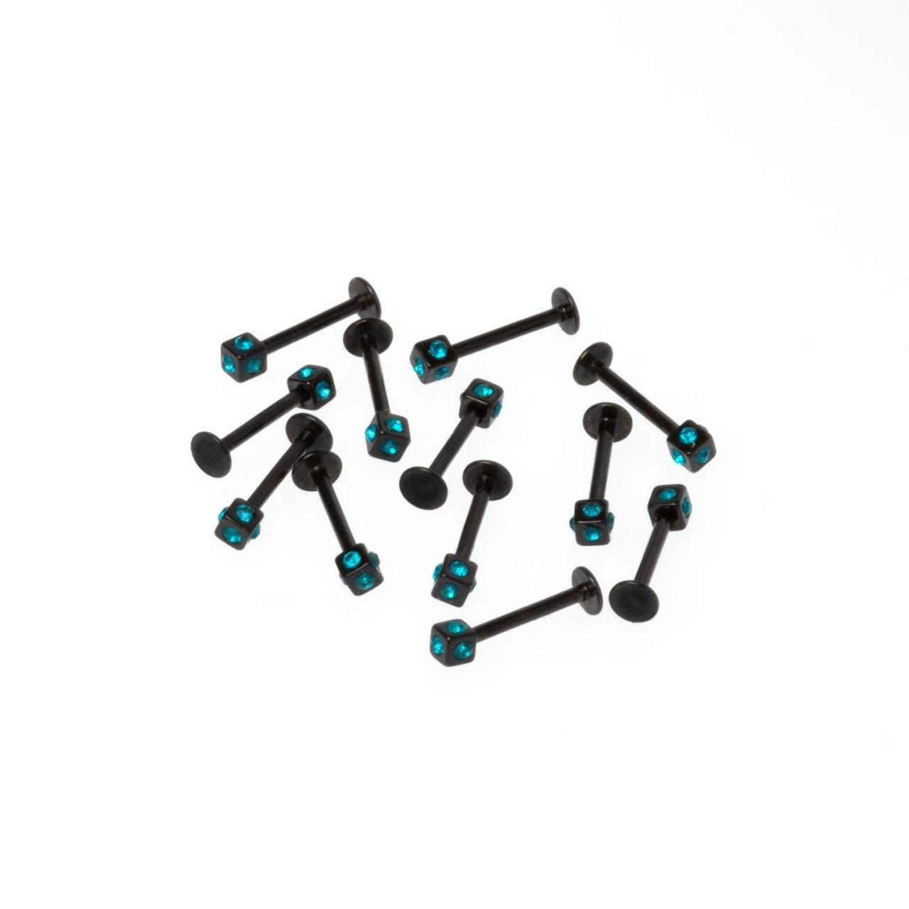 Piercing Labret 3mm Taşlı Küp Boy: 1.2x10x3mm