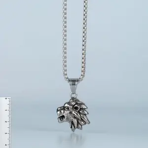 Toptan Aslan Gotik Çelik Erkek Kolye
