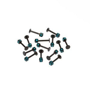Toptan 316L Çelik Piercing Labret 3mm Taşlı Küp Boy: 1.2x8x3mm