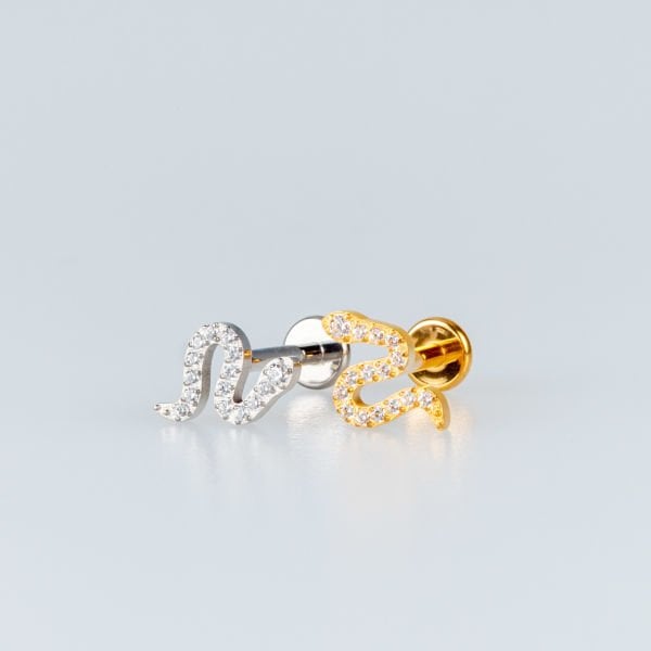 Piercing Titanyum Tragus Yılan