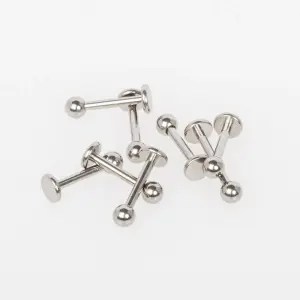 Toptan G23 Titanyum İlk Delim Labret Piercing 3mm Top Bar Boyu: 6mm