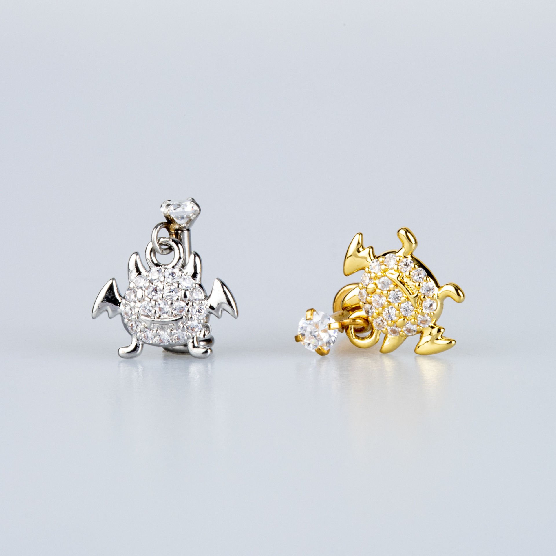 Piercing Tragus Seytanı Yarasa Sarı 8mm