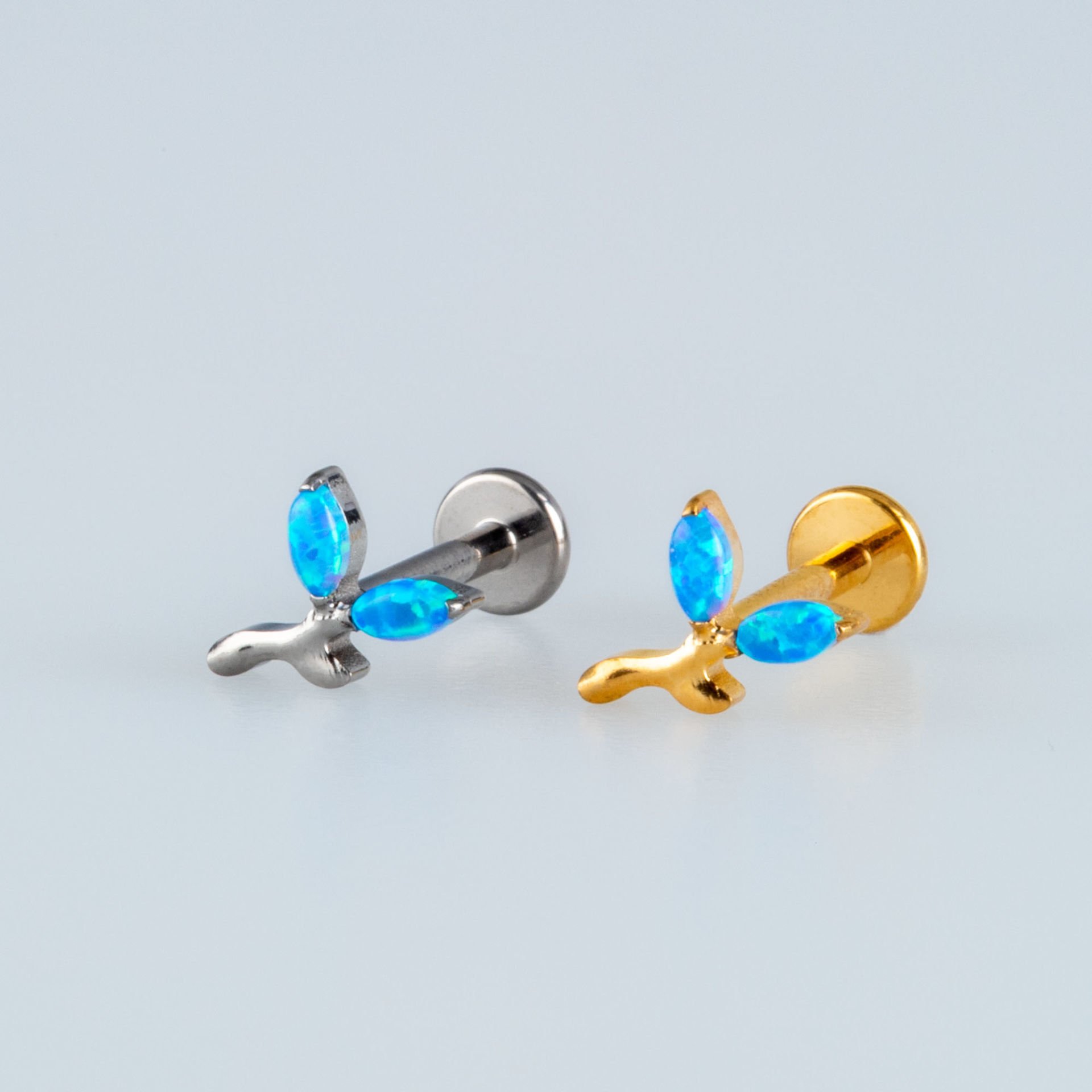 Piercing Titanyum Tragus Opal Taş
