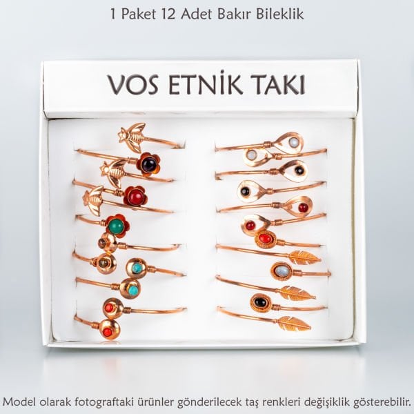 Bakır Bileklik Paket 12 Adet