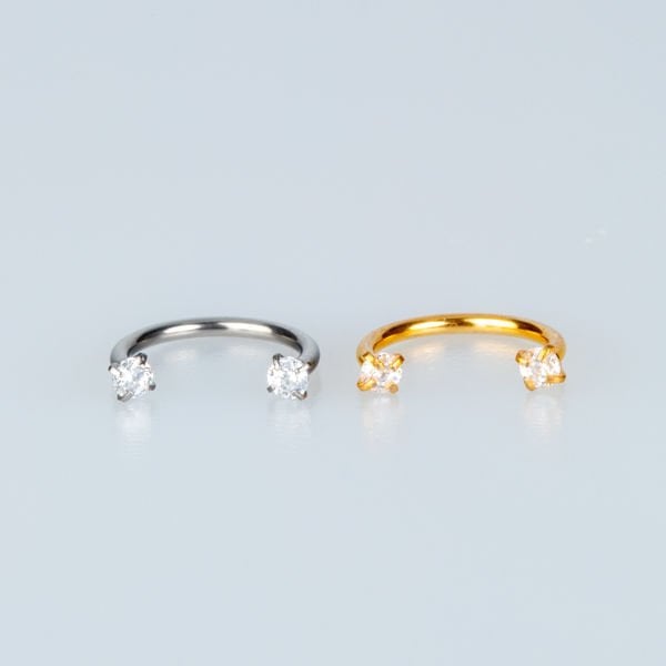 Piercing Hızma Yuvarlak Taş 2.5mm Kalınlık 1mm