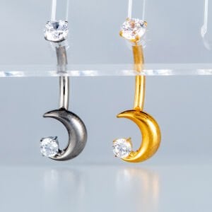 Piercing Titanyum Göbek Fashion Ay Yıldız