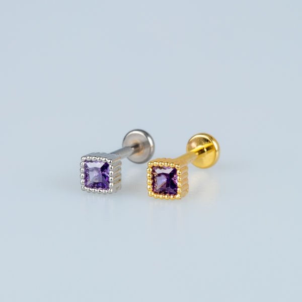 Piercing Tragus Kare Beyaz