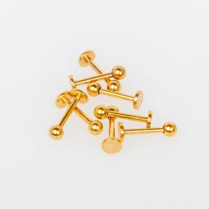Piercing Titanyum Labret Boy: 1.2x12x3mm