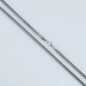 Toptan Paslanmaz Çelik 5mm İtalyan Ezme Zincir Kolye (50cm - 70cm) Zincir Boyu 50cm