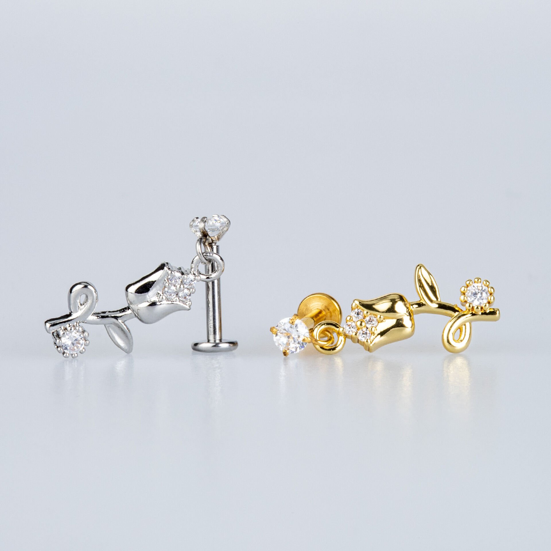 Piercing Tragus Çiçek Sarı 8mm