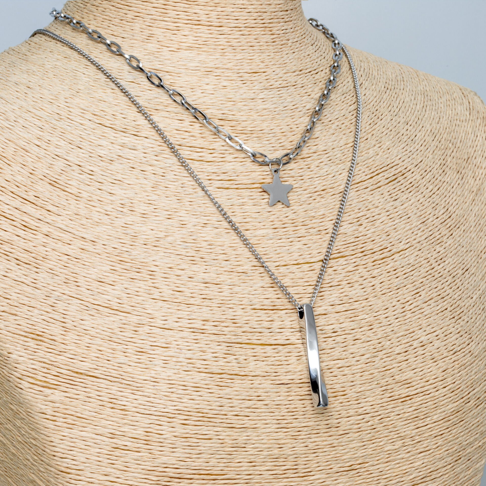 Steel Necklace Star