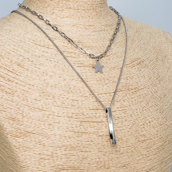 Steel Necklace Star