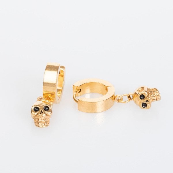 Steel Earring - Double Yellow