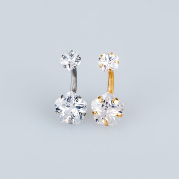 Piercing Göbek 8mm Yıldız Taş