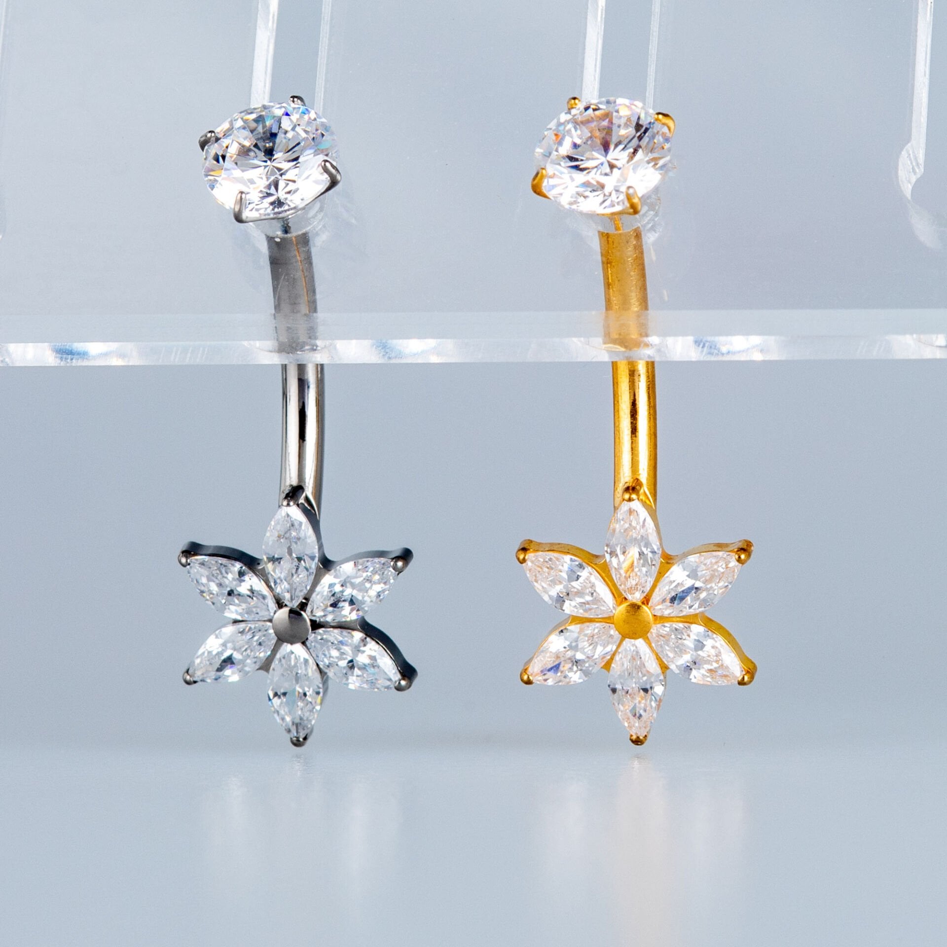 Piercing Titanyum Göbek Fashion Çiçek